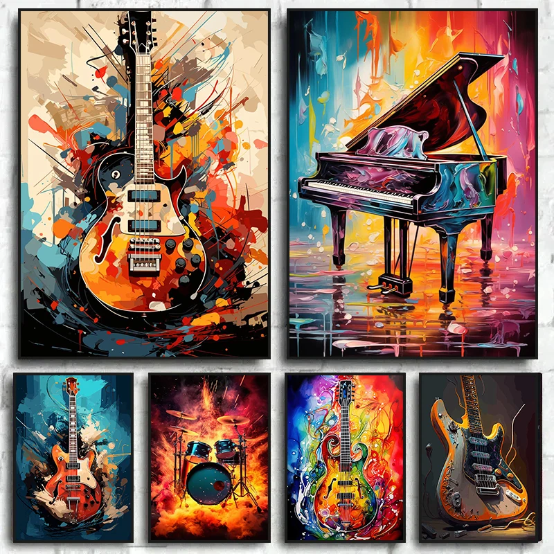 Musical Instrument Drum - Abstract Colorful Art Musical Instruments Drum