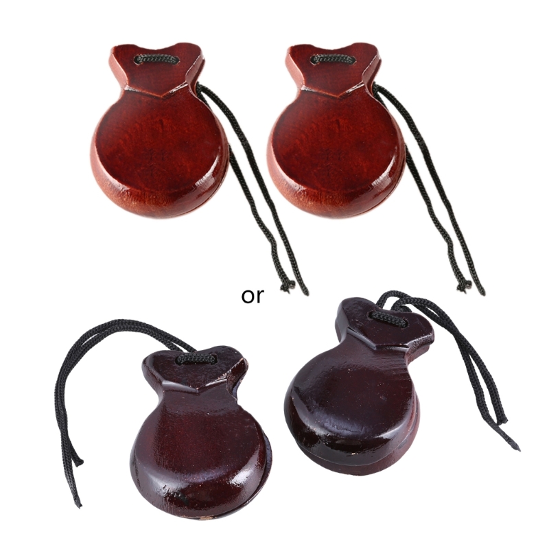 Castanet Flamenco - 2 Pcs Wood Spanish Castanets Flamenco