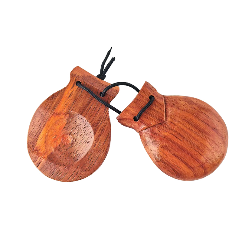 Castanet Flamenco - 2Pcs Traditional Castanet Wood Spanish Castanets
