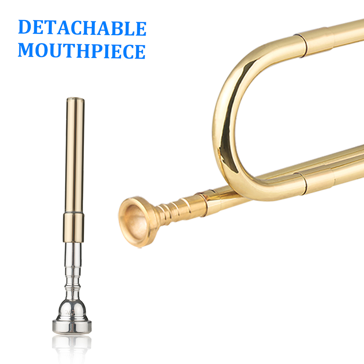 Brass C Bugle Call Gold-Plated - Musical Instrument Cornet 评论和价格