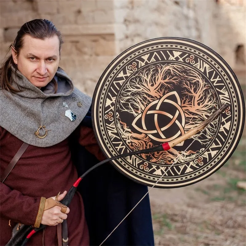 25CM Shaman Celtic Drum Vintag - Musical Instrument Tambourine 评论和价格