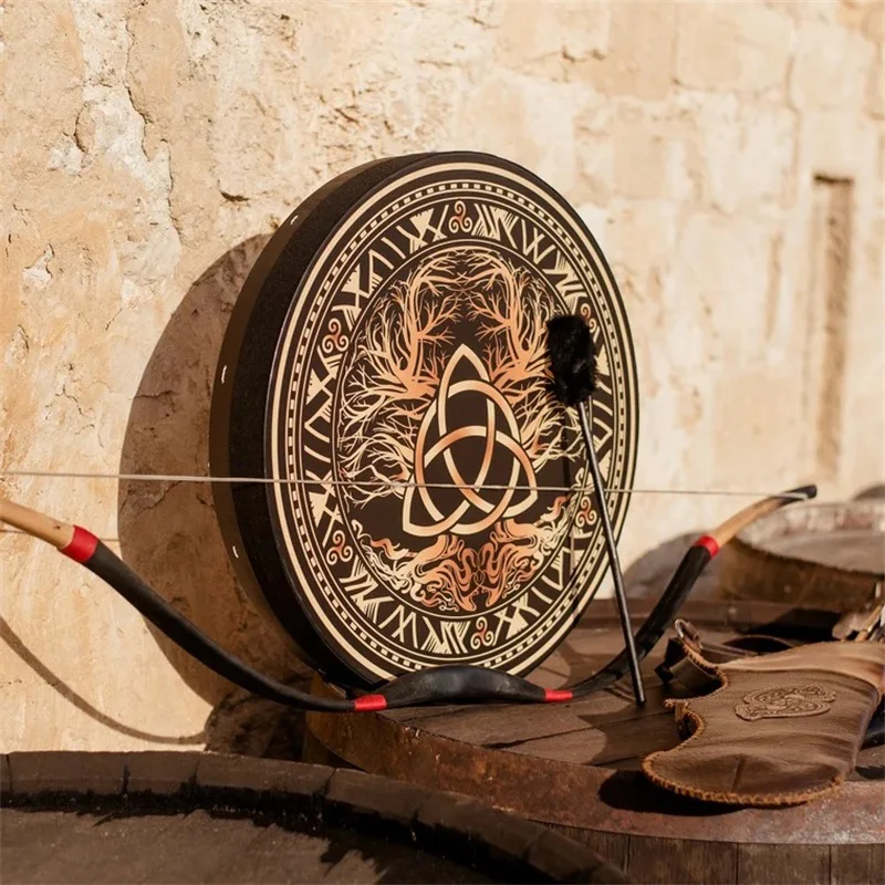 25CM Shaman Celtic Drum Vintag - Musical Instrument Tambourine 评论和价格