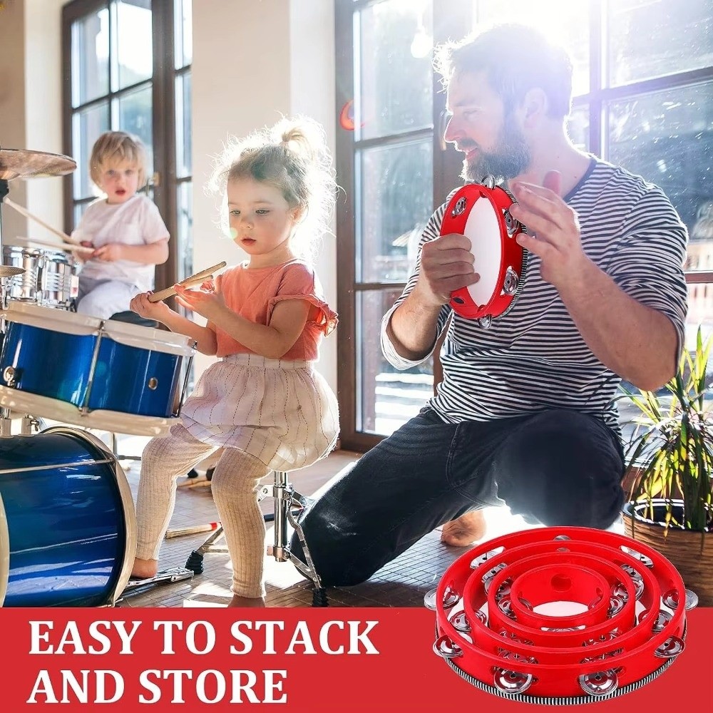 4/6/8/10 Inch Hand Held Drum M - Musical Instrument Tambourine 评论和价格