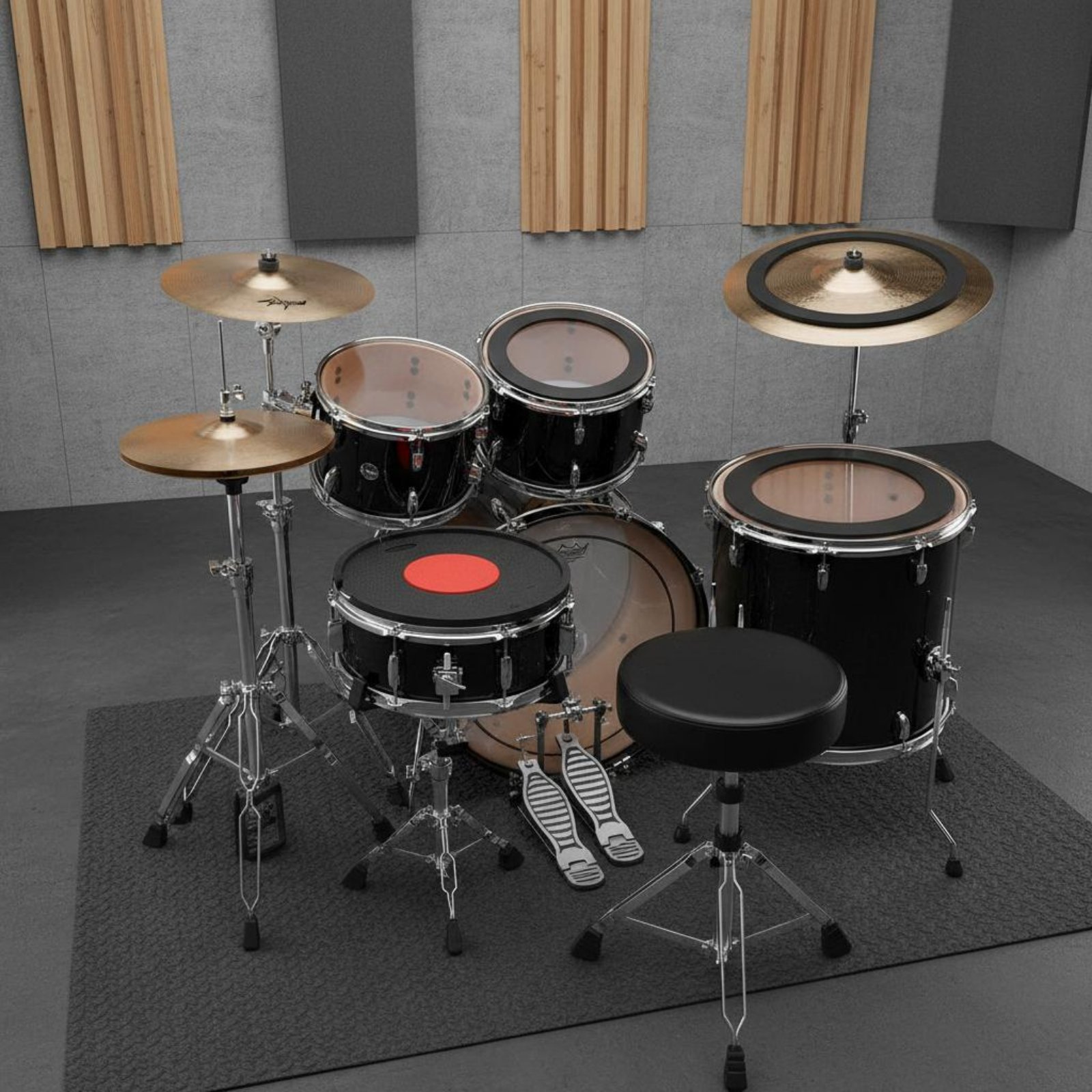 Rubber Drum and Cymbal Mutes N - Musical Instrument Drum 评论和价格