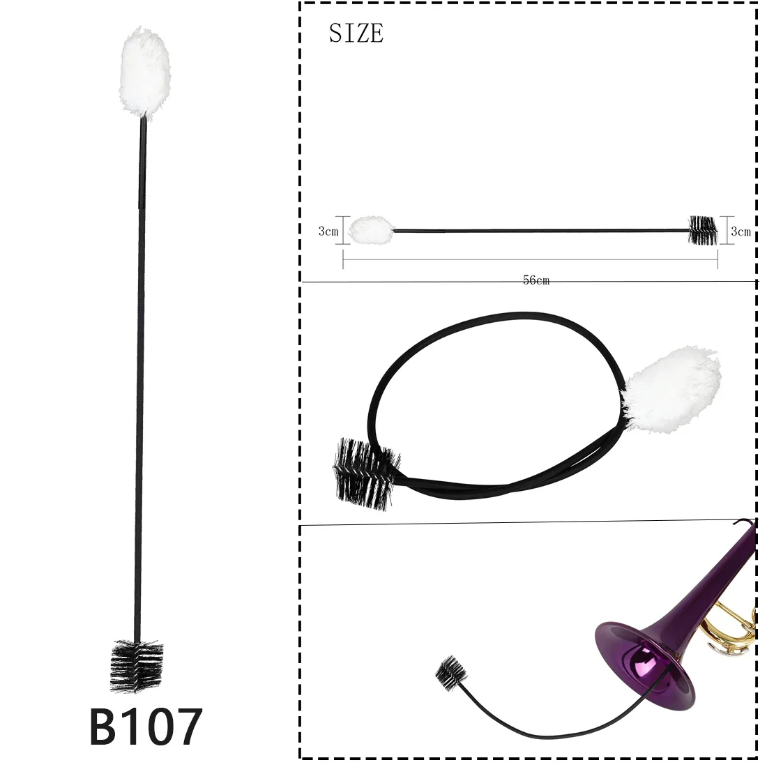 Instrument Ceaning Brush Colou - Musical Instrument Cornet 评论和价格