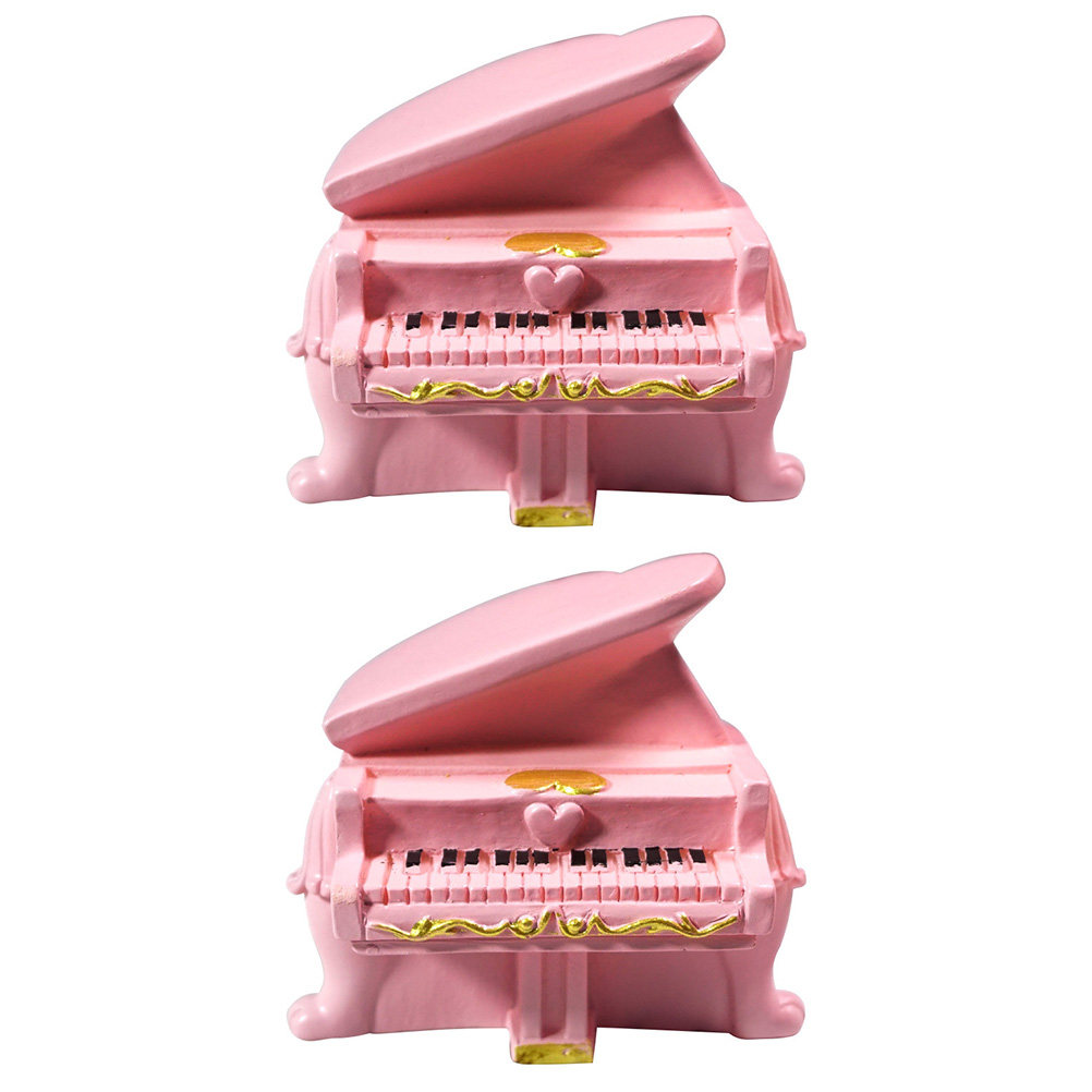 2Pcs Mini Piano Decorative Res - Musical Instrument Photo 评论和价格