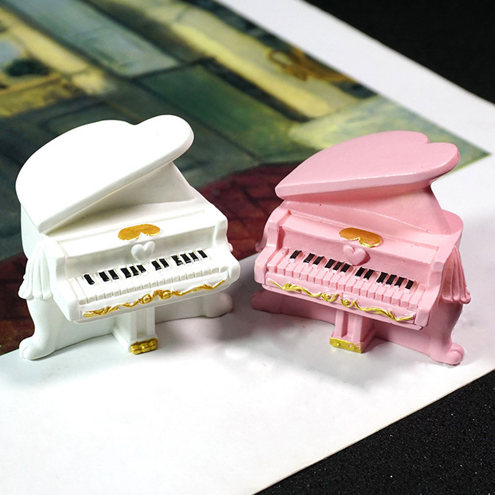 2Pcs Mini Piano Decorative Res - Musical Instrument Photo 评论和价格
