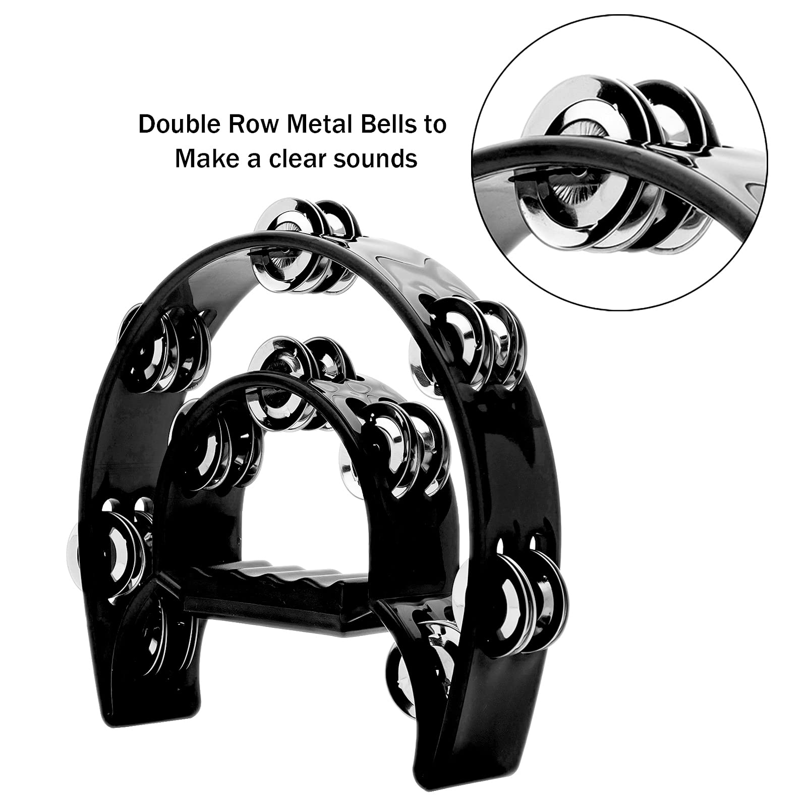 Tambourine Double Row Metal Ji - Musical Instrument Tambourine 评论和价格