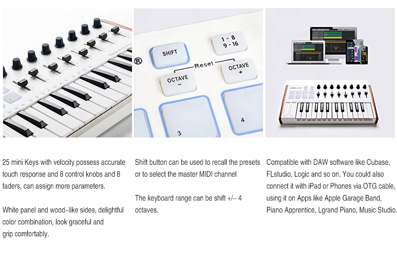 Brand 8 Encoders Faders USB MI - Musical Instrument Brands 评论和价格