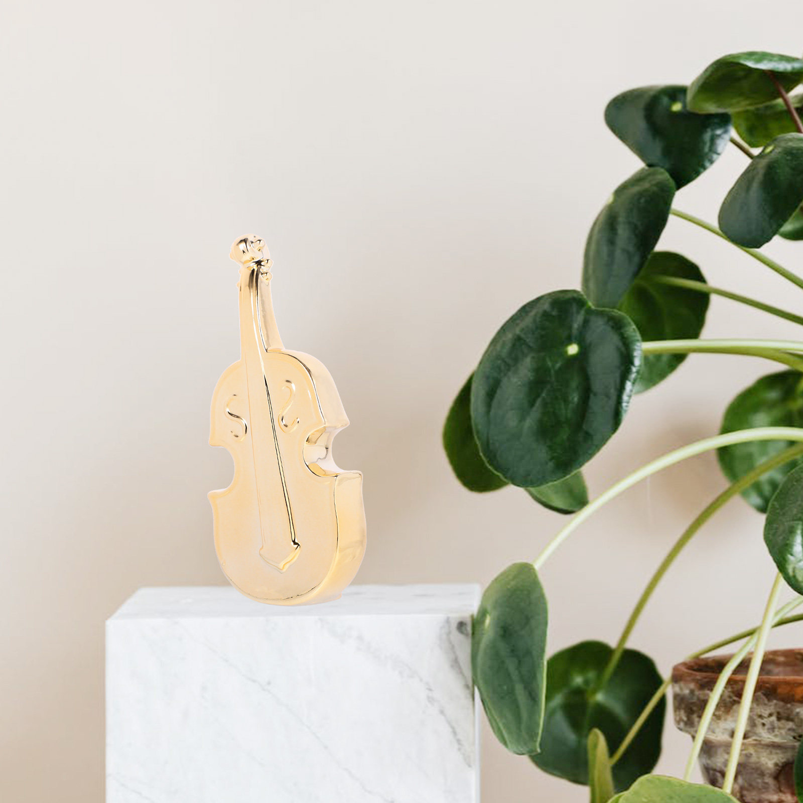 Ceramic Cello Ornament Desktop - Musical Instrument Photo 评论和价格