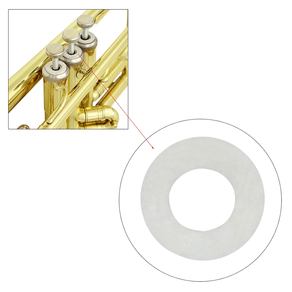 10Pcs Trumpet Felt Washers Cus - Musical Instrument Cornet 评论和价格