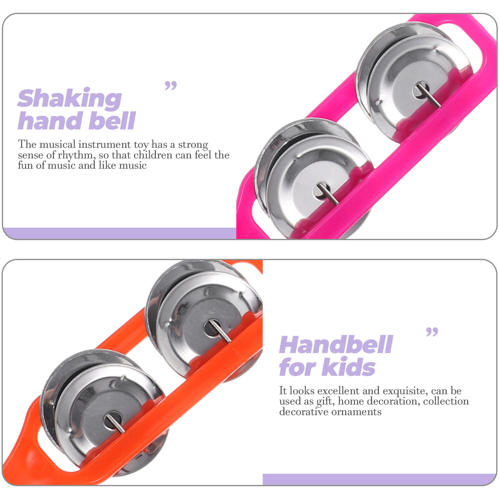 18Pcs Hand Bell Shaking Percus - Musical Instrument Tambourine 评论和价格