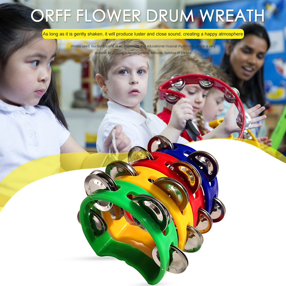 4pcs Tambourine Jingles Rattle - Musical Instrument Tambourine 评论和价格