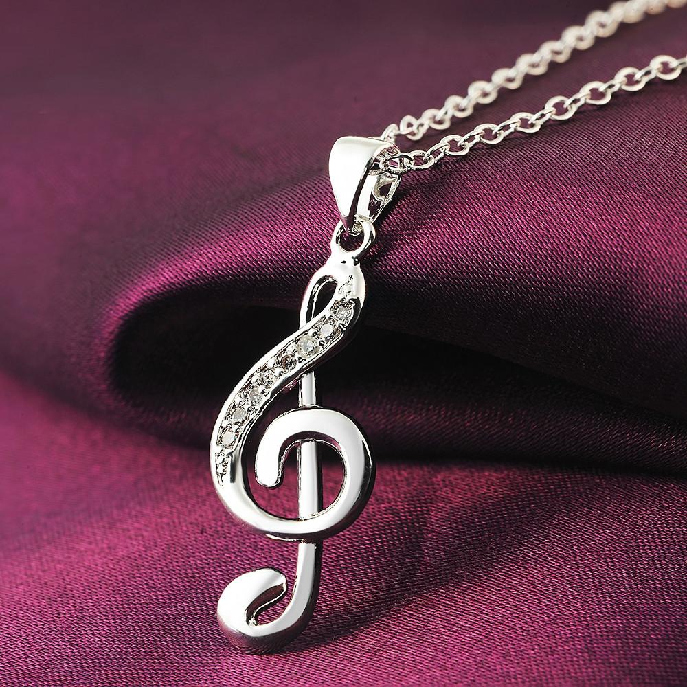 45CM 18inches 925 silver neckl - Musical Instrument Symbols 评论和价格