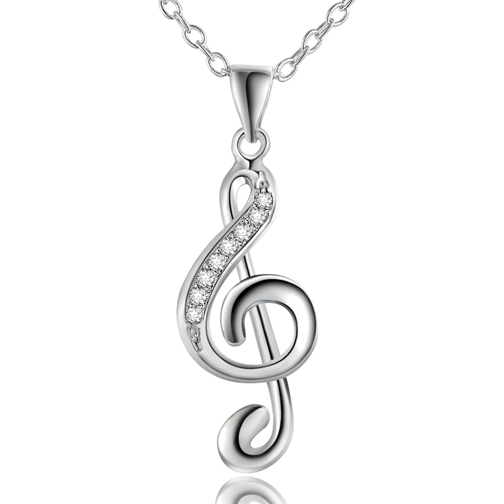 45CM 18inches 925 silver neckl - Musical Instrument Symbols 评论和价格