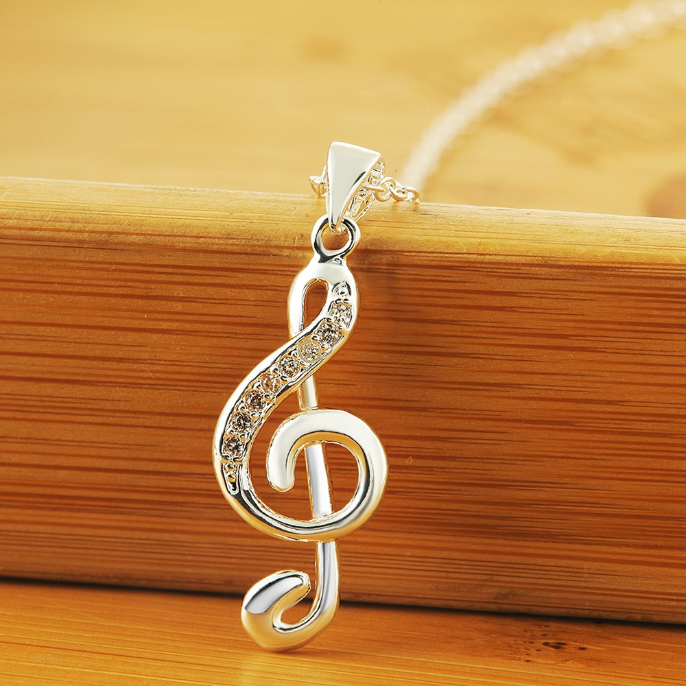 45CM 18inches 925 silver neckl - Musical Instrument Symbols 评论和价格