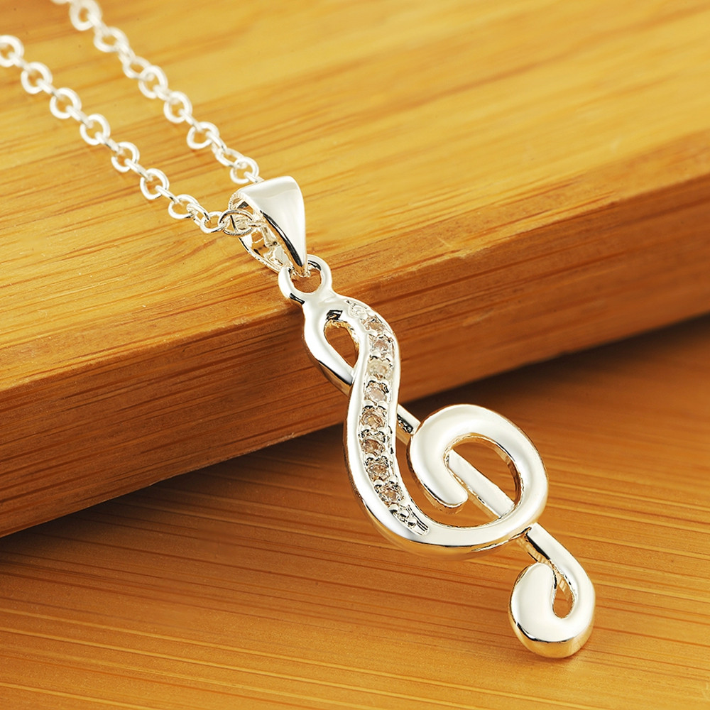 45CM 18inches 925 silver neckl - Musical Instrument Symbols 评论和价格