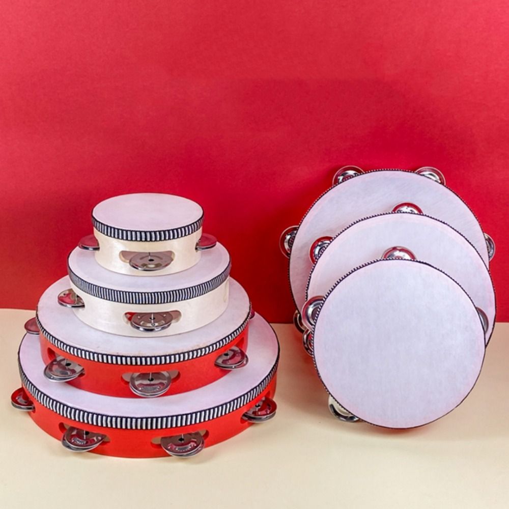 4/6/8/10 Inch Hand Held Drum W - Musical Instrument Tambourine 评论和价格