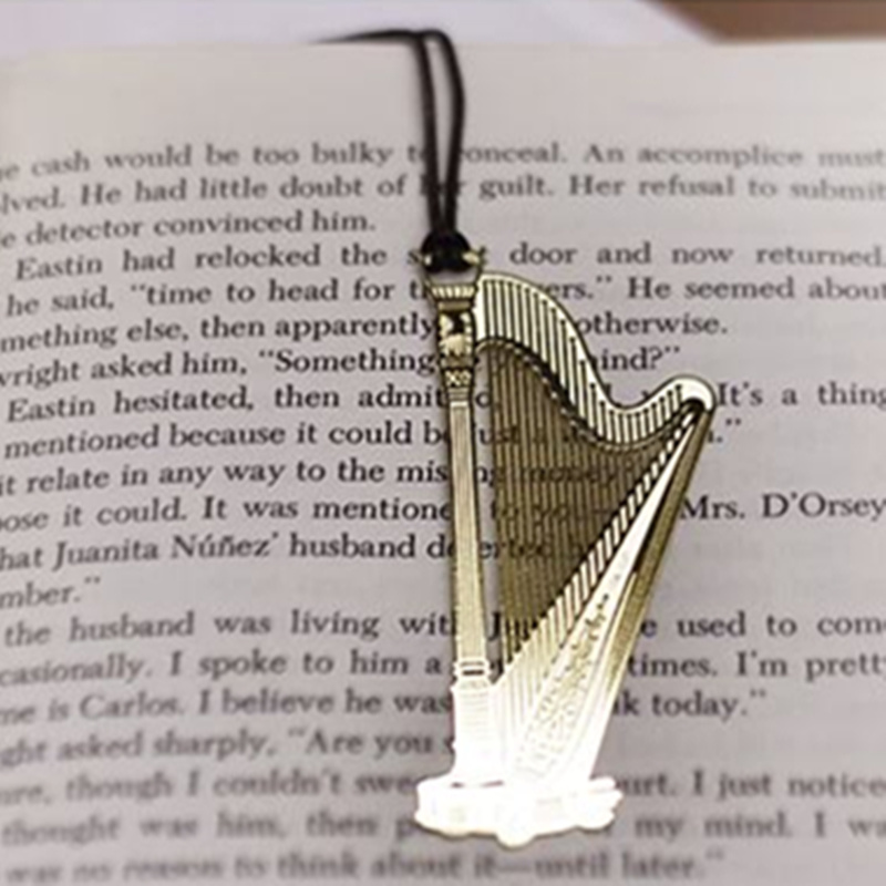 6pcs Music Metal Bookmark Gold - Musical Instrument Symbols 评论和价格
