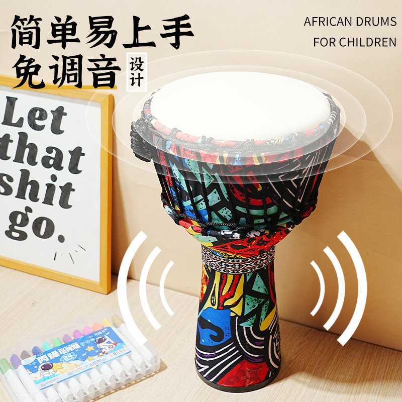 PVC African drum sheepskin 8 i - Musical Instrument Tambourine 评论和价格